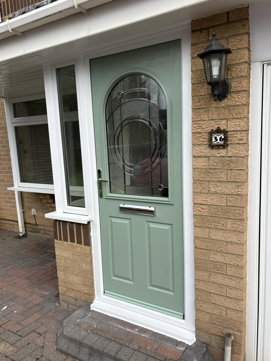 Green composite door installation