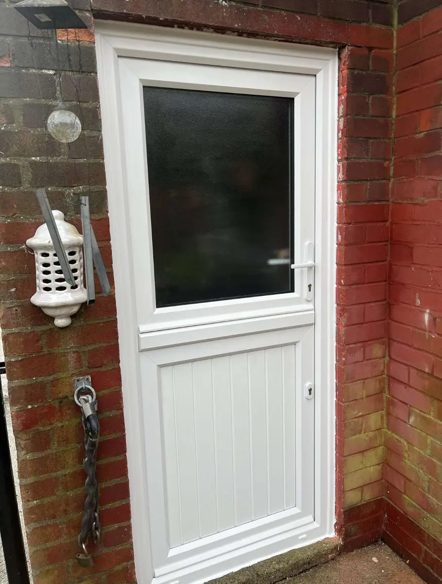 White stable-style rear door